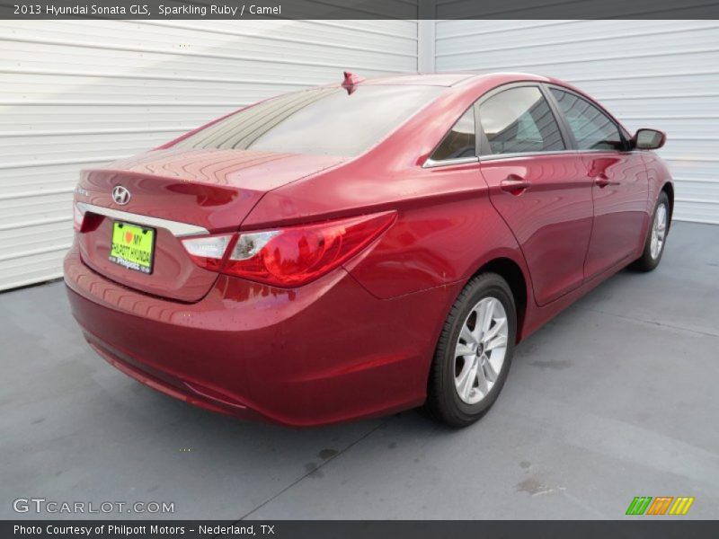 Sparkling Ruby / Camel 2013 Hyundai Sonata GLS