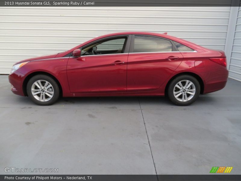Sparkling Ruby / Camel 2013 Hyundai Sonata GLS