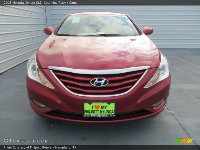 Sparkling Ruby / Camel 2013 Hyundai Sonata GLS