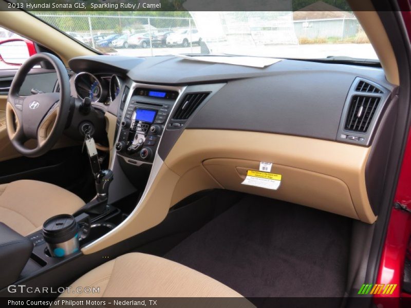 Sparkling Ruby / Camel 2013 Hyundai Sonata GLS