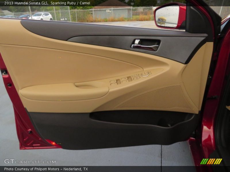 Sparkling Ruby / Camel 2013 Hyundai Sonata GLS