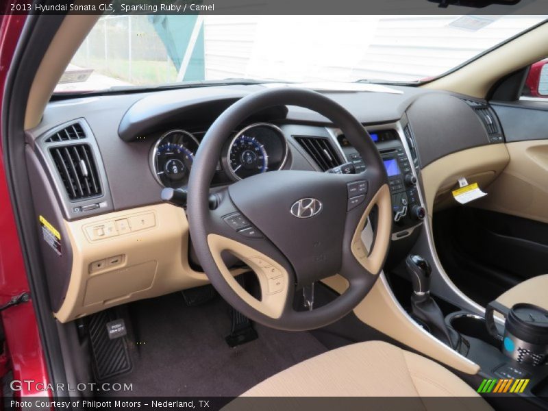 Sparkling Ruby / Camel 2013 Hyundai Sonata GLS