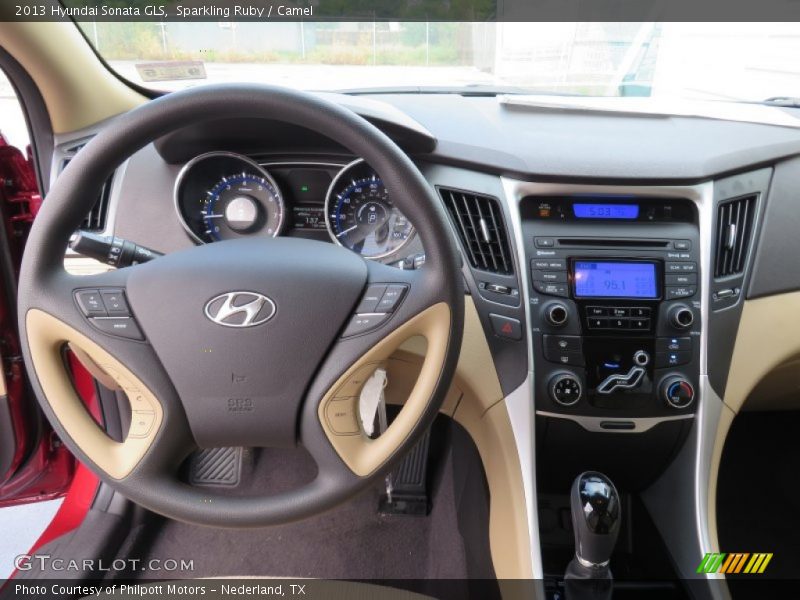 Sparkling Ruby / Camel 2013 Hyundai Sonata GLS