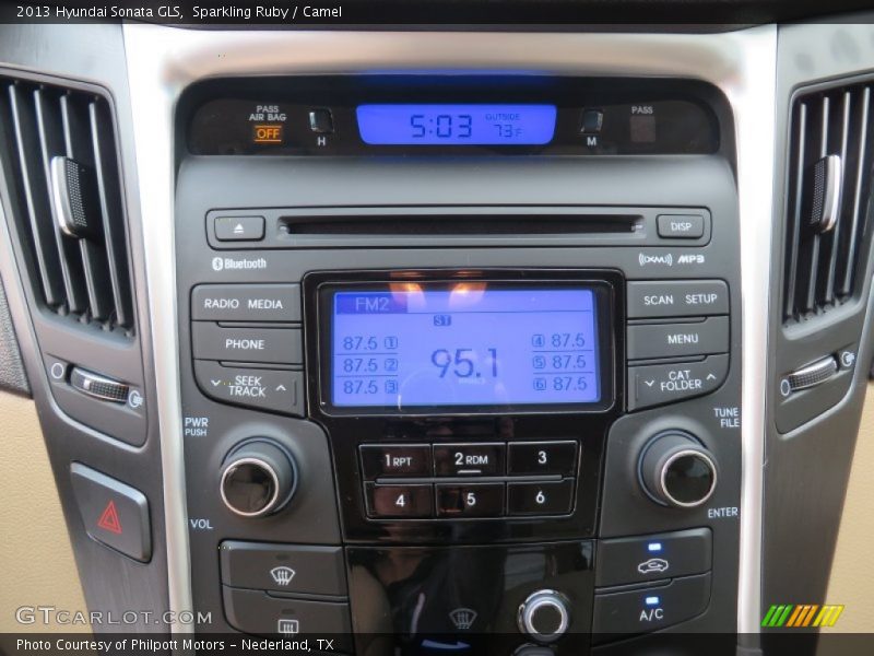 Sparkling Ruby / Camel 2013 Hyundai Sonata GLS