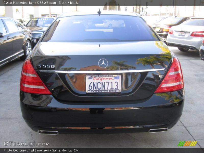 Black / Black 2010 Mercedes-Benz S 550 Sedan