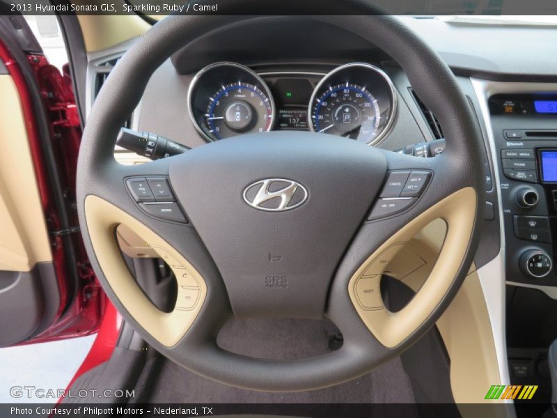 Sparkling Ruby / Camel 2013 Hyundai Sonata GLS