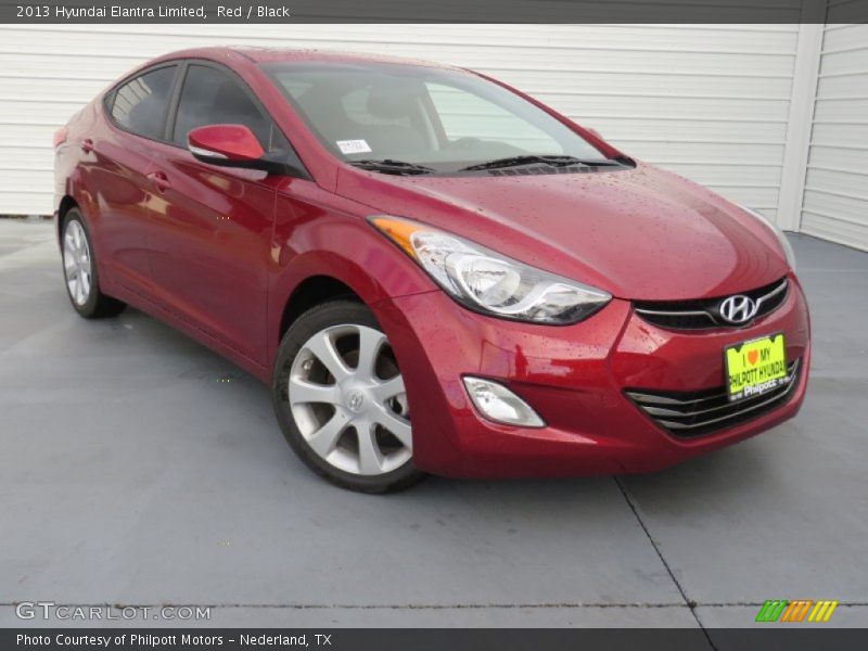 Red / Black 2013 Hyundai Elantra Limited