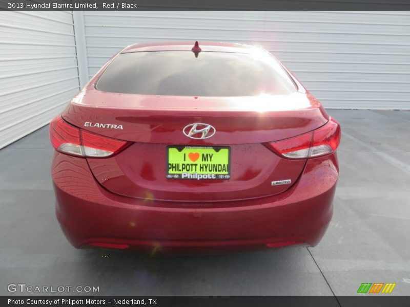 Red / Black 2013 Hyundai Elantra Limited