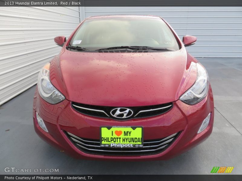 Red / Black 2013 Hyundai Elantra Limited