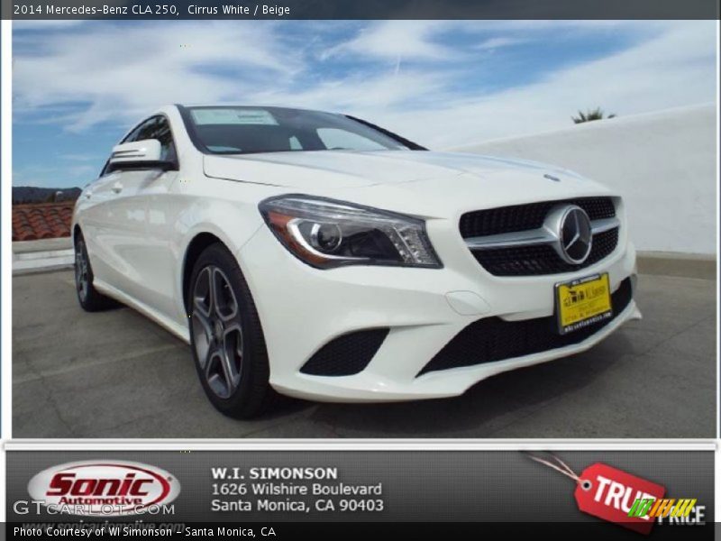 Cirrus White / Beige 2014 Mercedes-Benz CLA 250