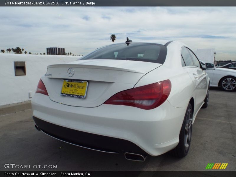 Cirrus White / Beige 2014 Mercedes-Benz CLA 250