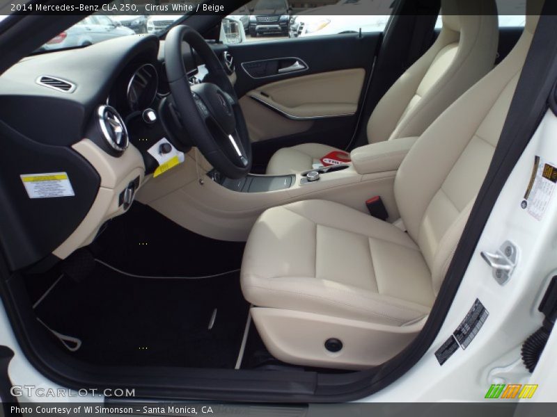 Cirrus White / Beige 2014 Mercedes-Benz CLA 250