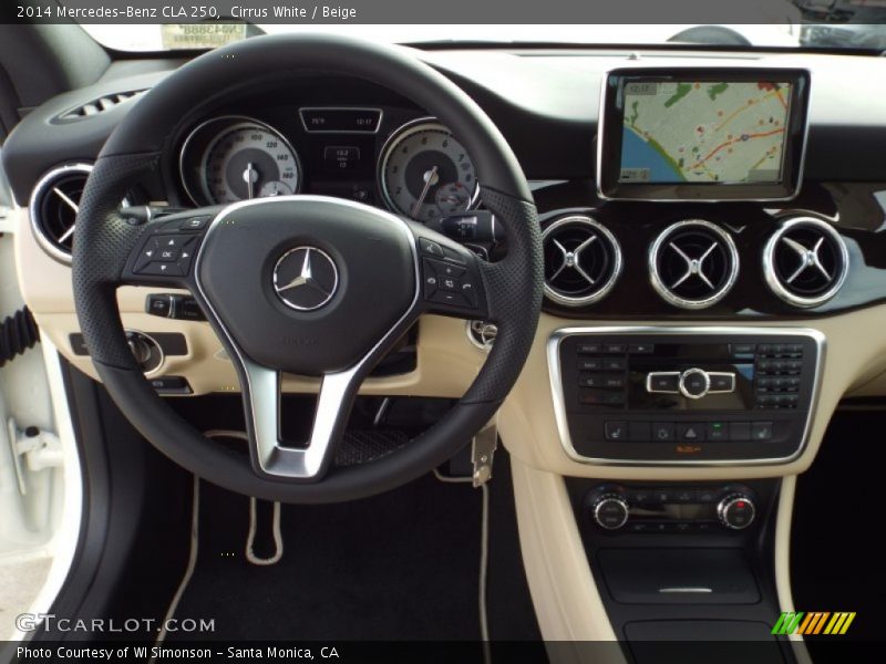 Cirrus White / Beige 2014 Mercedes-Benz CLA 250