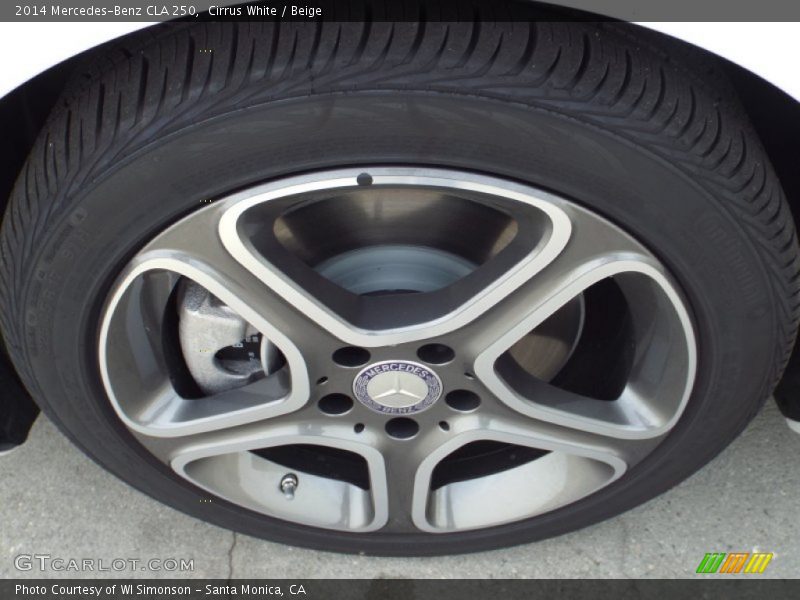 Cirrus White / Beige 2014 Mercedes-Benz CLA 250