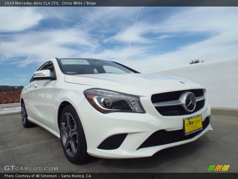 Cirrus White / Beige 2014 Mercedes-Benz CLA 250