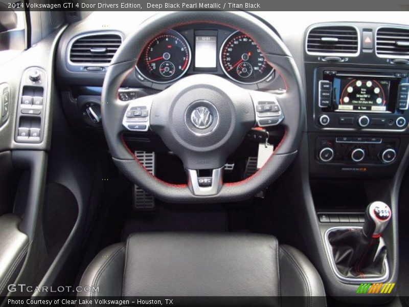 Deep Black Pearl Metallic / Titan Black 2014 Volkswagen GTI 4 Door Drivers Edition