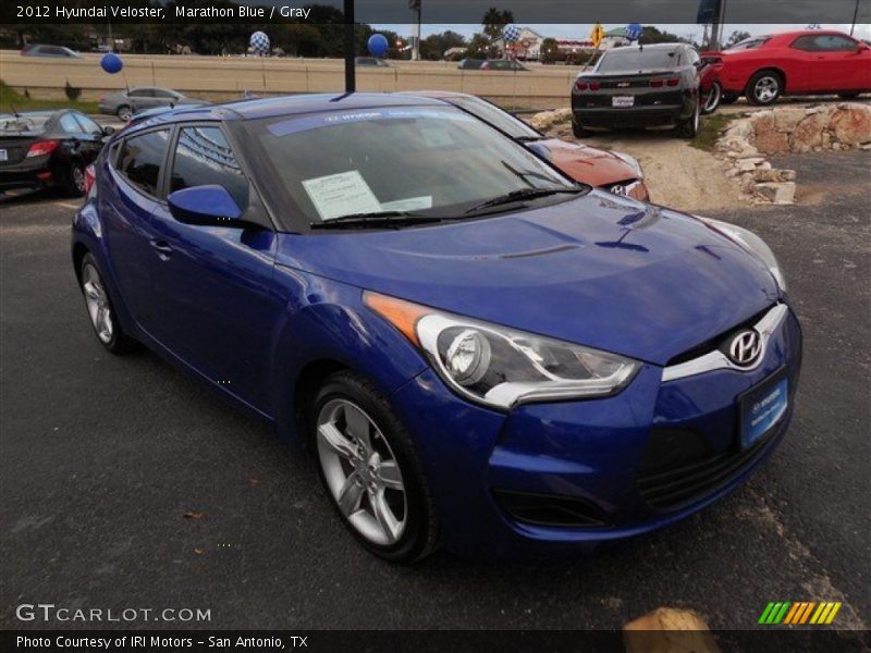 Marathon Blue / Gray 2012 Hyundai Veloster