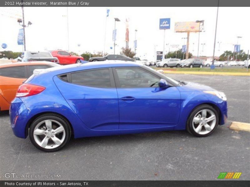 Marathon Blue / Gray 2012 Hyundai Veloster