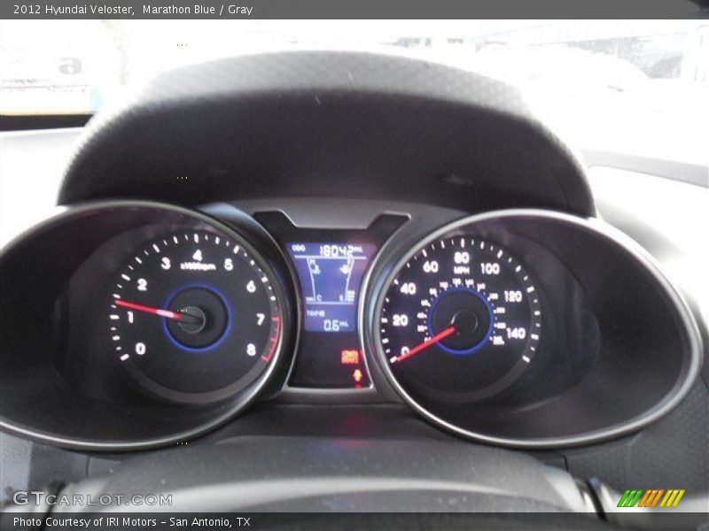 Marathon Blue / Gray 2012 Hyundai Veloster