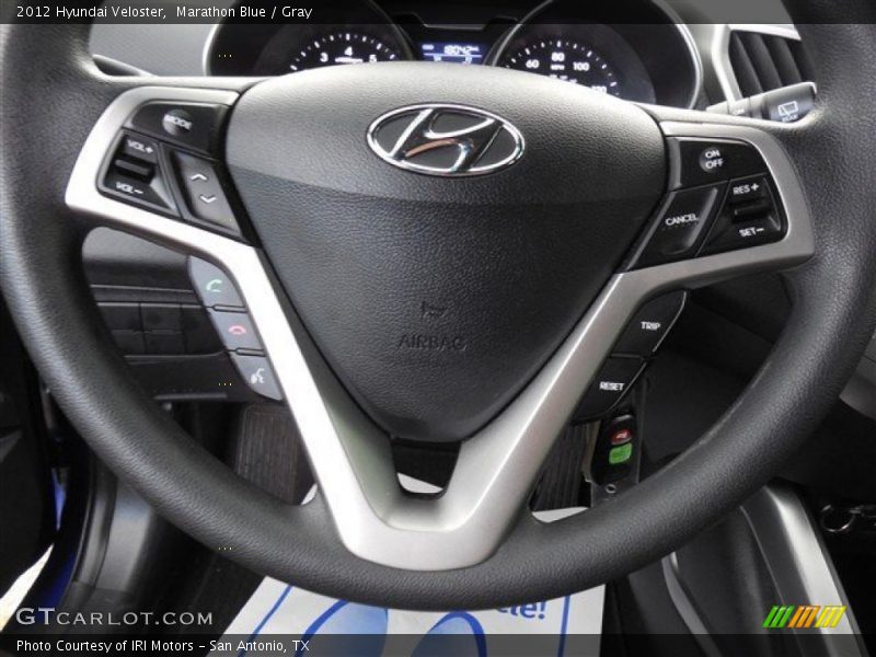 Marathon Blue / Gray 2012 Hyundai Veloster