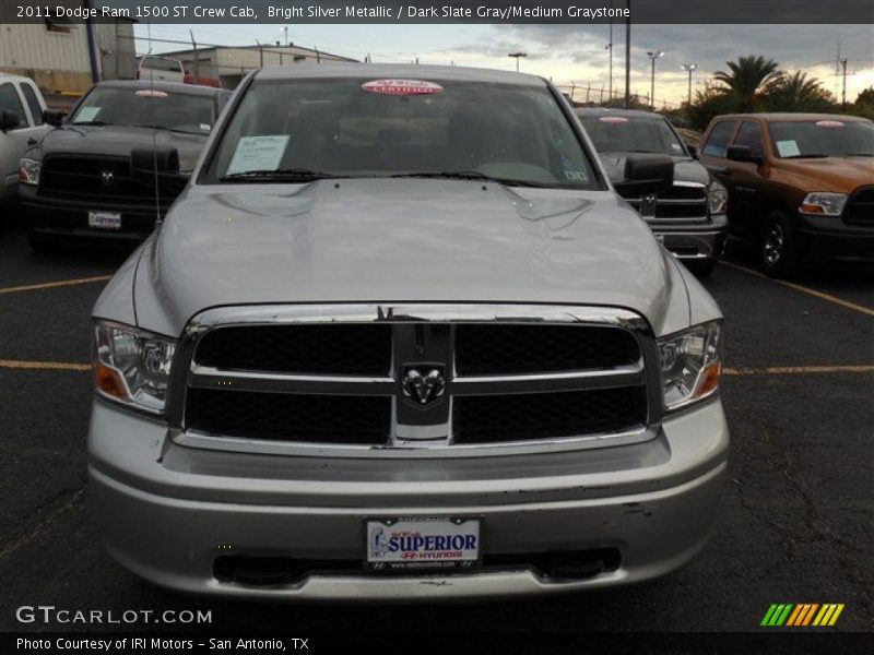 Bright Silver Metallic / Dark Slate Gray/Medium Graystone 2011 Dodge Ram 1500 ST Crew Cab