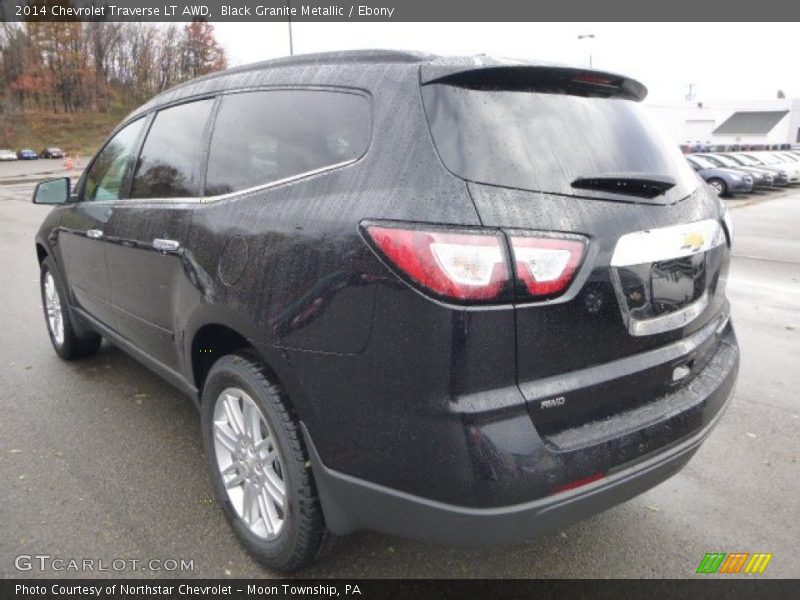 Black Granite Metallic / Ebony 2014 Chevrolet Traverse LT AWD