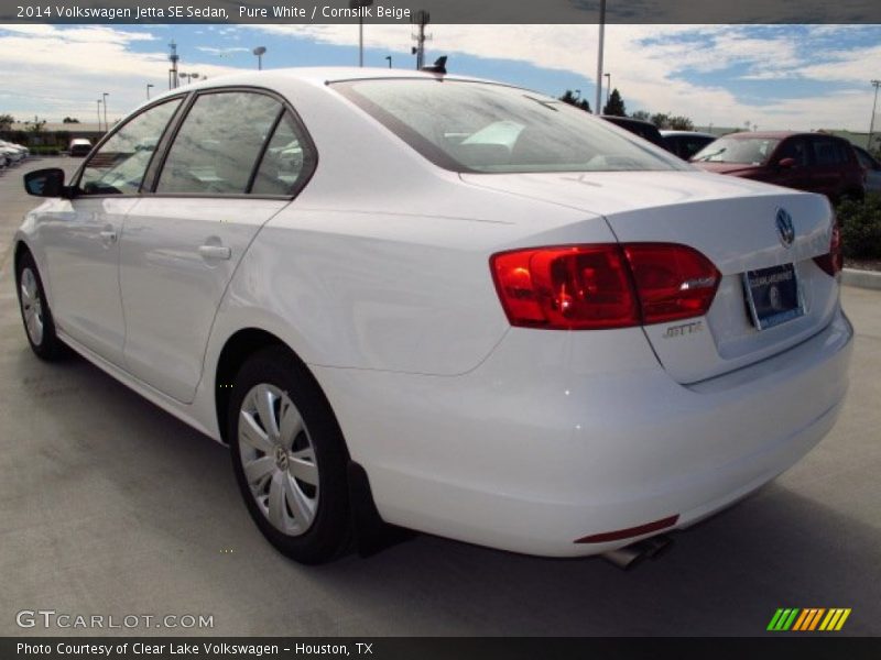 Pure White / Cornsilk Beige 2014 Volkswagen Jetta SE Sedan