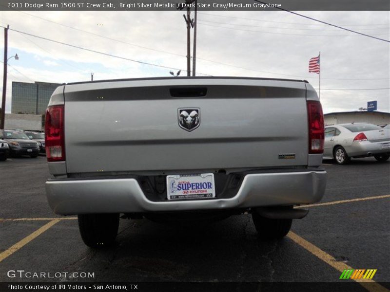 Bright Silver Metallic / Dark Slate Gray/Medium Graystone 2011 Dodge Ram 1500 ST Crew Cab