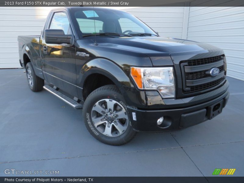 Tuxedo Black Metallic / Steel Gray 2013 Ford F150 STX Regular Cab