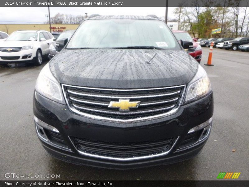 Black Granite Metallic / Ebony 2014 Chevrolet Traverse LT AWD