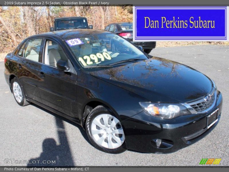 Obsidian Black Pearl / Ivory 2009 Subaru Impreza 2.5i Sedan