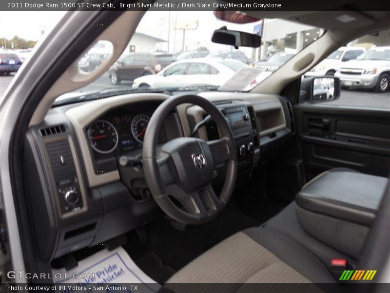 Bright Silver Metallic / Dark Slate Gray/Medium Graystone 2011 Dodge Ram 1500 ST Crew Cab