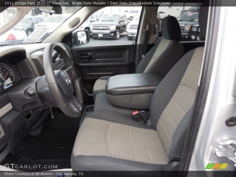 Bright Silver Metallic / Dark Slate Gray/Medium Graystone 2011 Dodge Ram 1500 ST Crew Cab