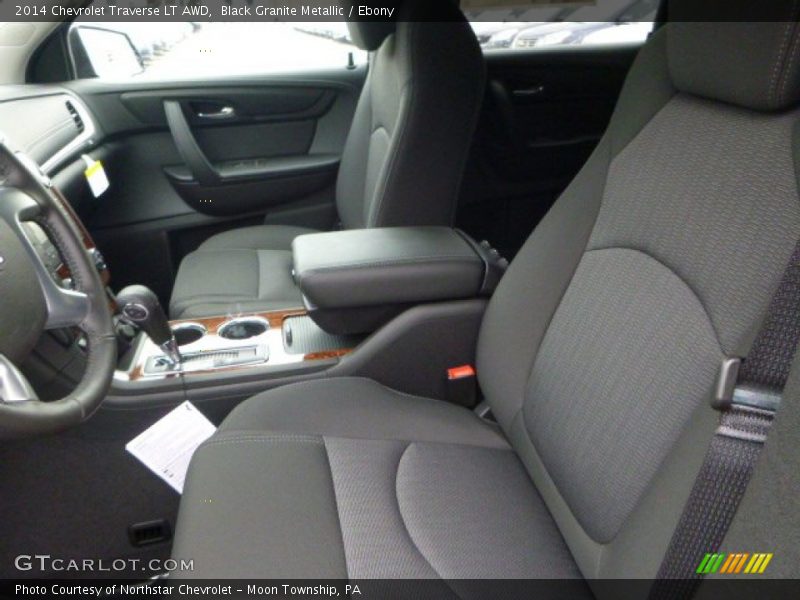 Black Granite Metallic / Ebony 2014 Chevrolet Traverse LT AWD