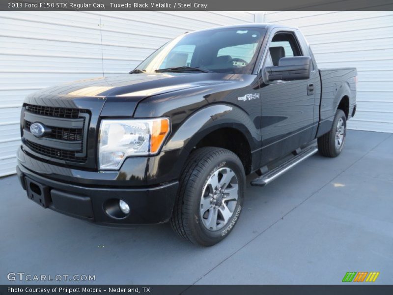 Tuxedo Black Metallic / Steel Gray 2013 Ford F150 STX Regular Cab