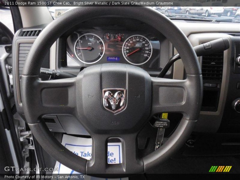 Bright Silver Metallic / Dark Slate Gray/Medium Graystone 2011 Dodge Ram 1500 ST Crew Cab