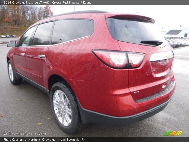 Crystal Red Tintcoat / Ebony 2014 Chevrolet Traverse LT AWD