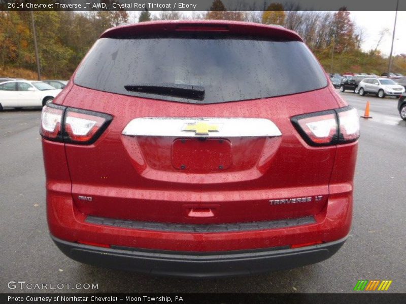 Crystal Red Tintcoat / Ebony 2014 Chevrolet Traverse LT AWD