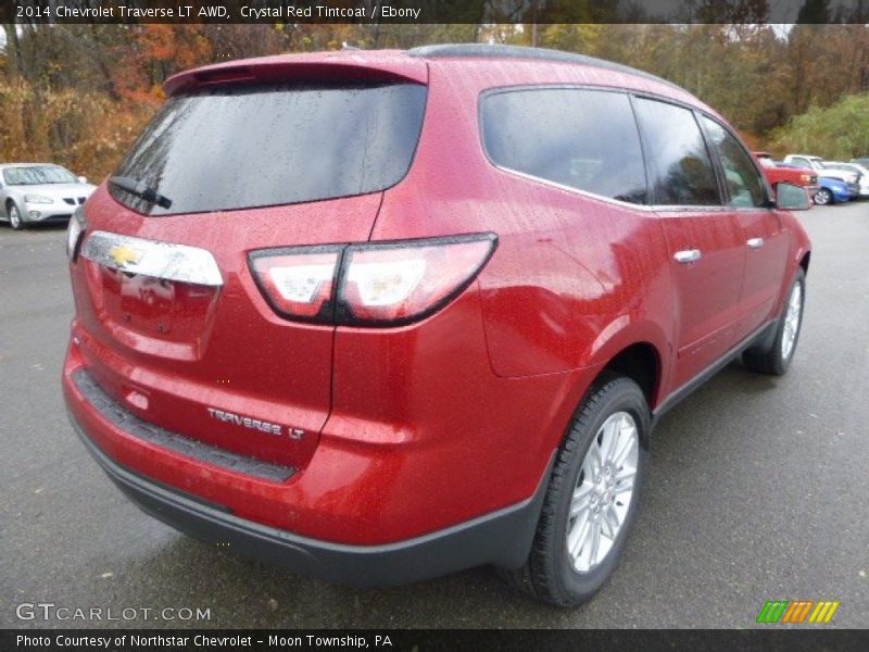 Crystal Red Tintcoat / Ebony 2014 Chevrolet Traverse LT AWD
