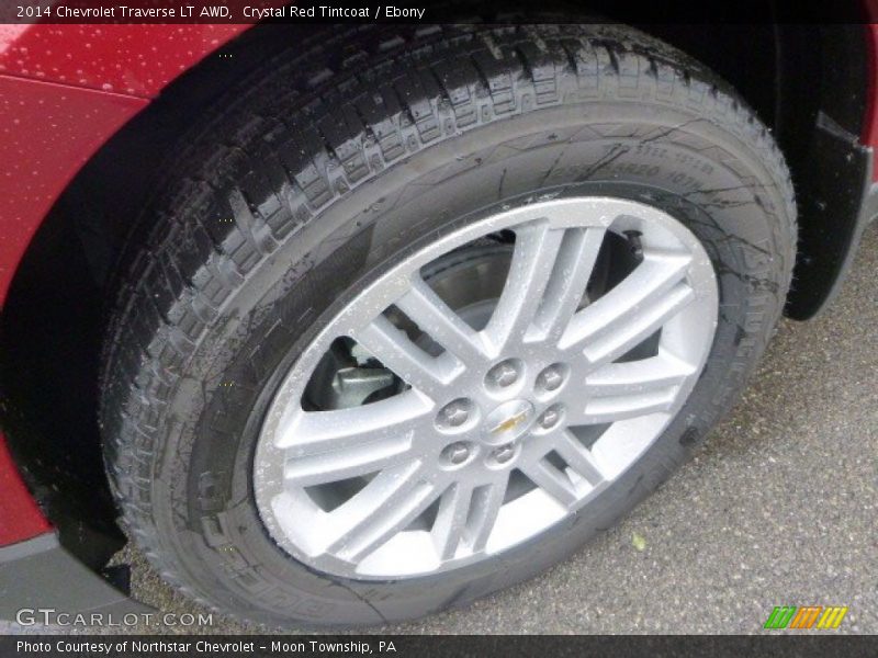 Crystal Red Tintcoat / Ebony 2014 Chevrolet Traverse LT AWD