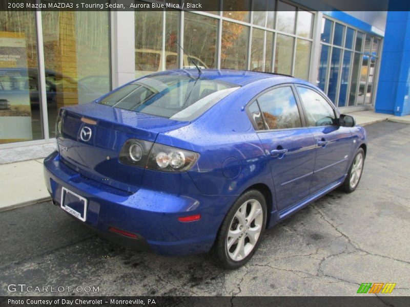 Aurora Blue Mica / Black 2008 Mazda MAZDA3 s Touring Sedan