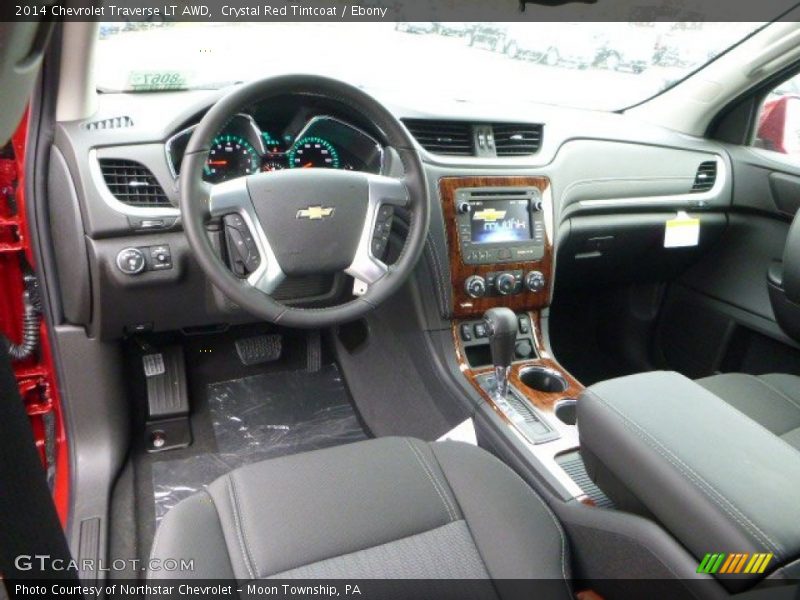 Crystal Red Tintcoat / Ebony 2014 Chevrolet Traverse LT AWD