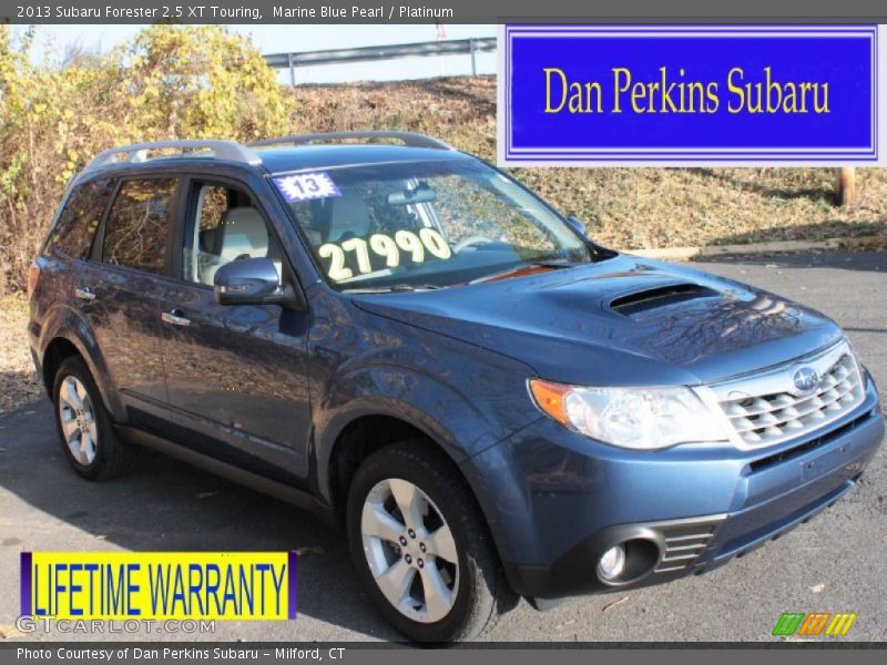Marine Blue Pearl / Platinum 2013 Subaru Forester 2.5 XT Touring