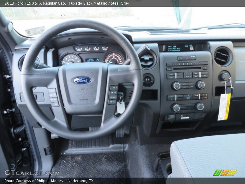 Tuxedo Black Metallic / Steel Gray 2013 Ford F150 STX Regular Cab