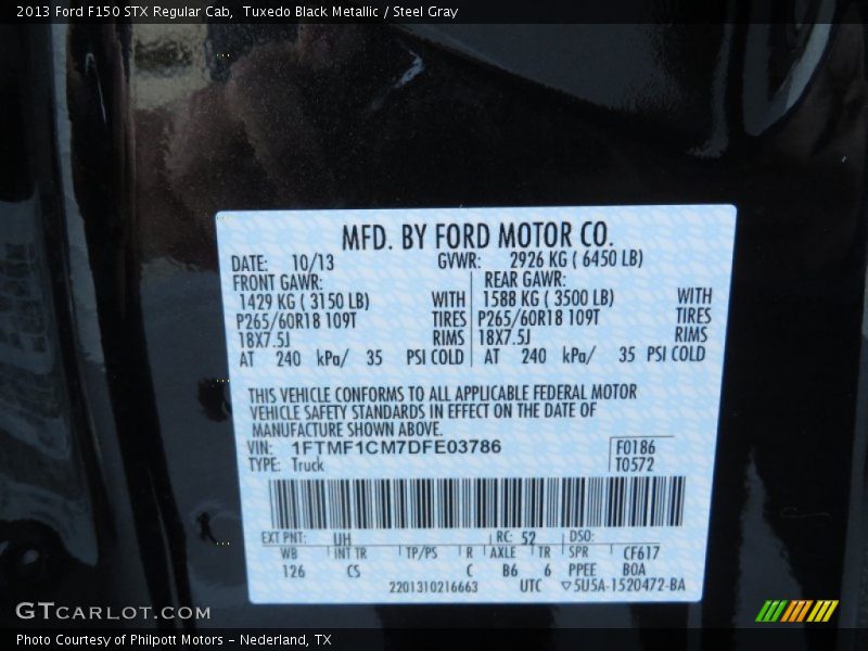 Tuxedo Black Metallic / Steel Gray 2013 Ford F150 STX Regular Cab