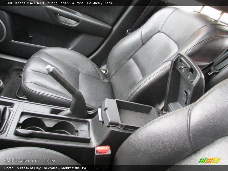 Aurora Blue Mica / Black 2008 Mazda MAZDA3 s Touring Sedan