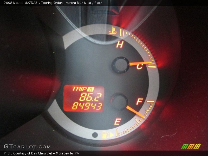 Aurora Blue Mica / Black 2008 Mazda MAZDA3 s Touring Sedan