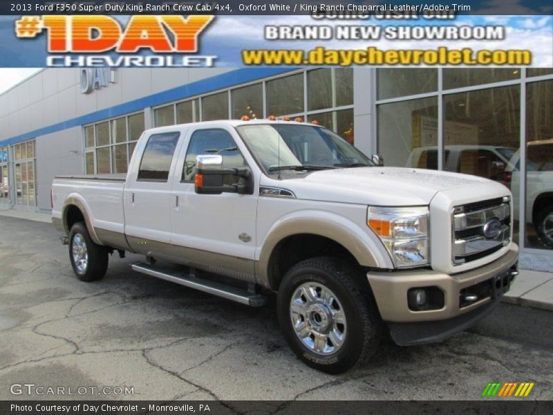 Oxford White / King Ranch Chaparral Leather/Adobe Trim 2013 Ford F350 Super Duty King Ranch Crew Cab 4x4