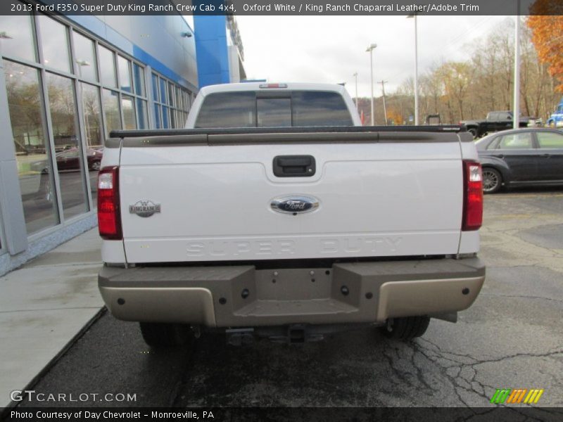 Oxford White / King Ranch Chaparral Leather/Adobe Trim 2013 Ford F350 Super Duty King Ranch Crew Cab 4x4