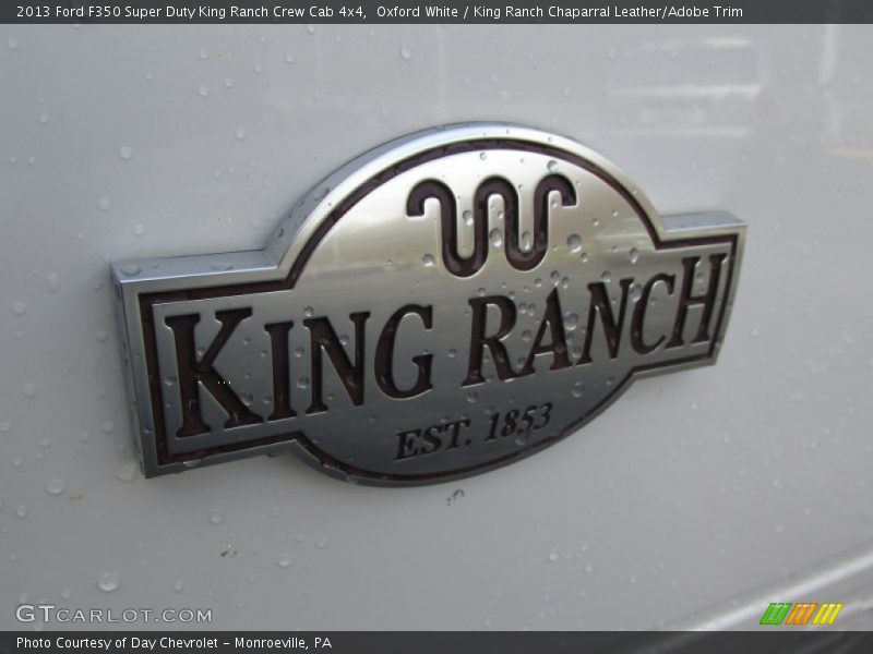 Oxford White / King Ranch Chaparral Leather/Adobe Trim 2013 Ford F350 Super Duty King Ranch Crew Cab 4x4